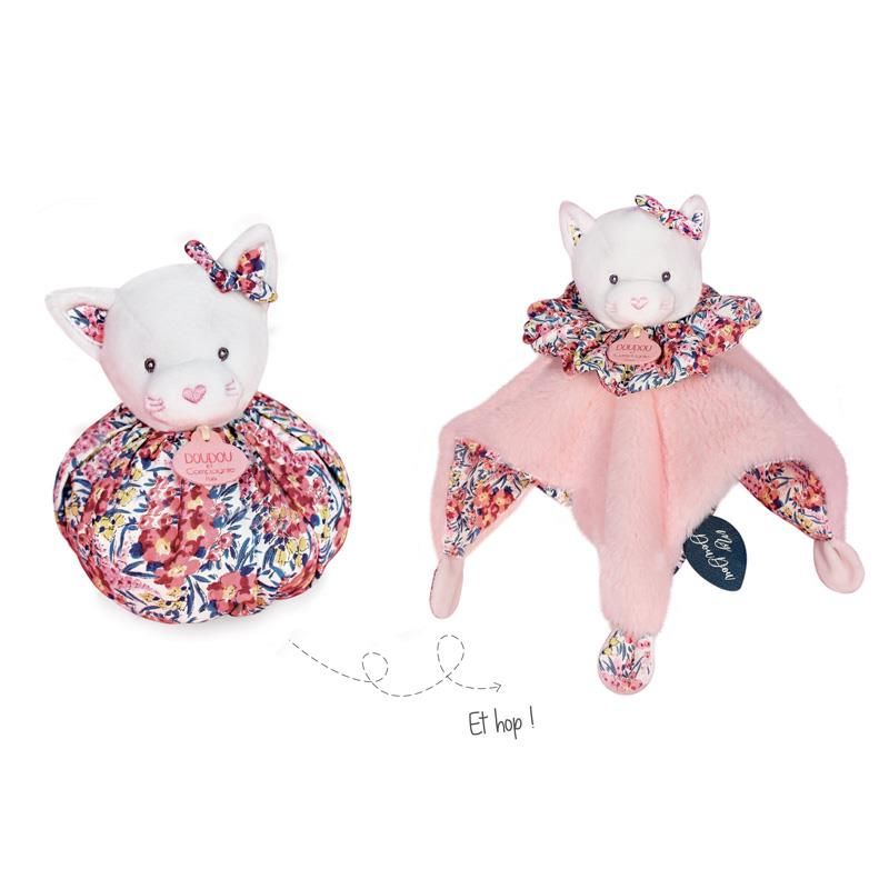  - les petits fûtés - boule chat rose 25 cm 